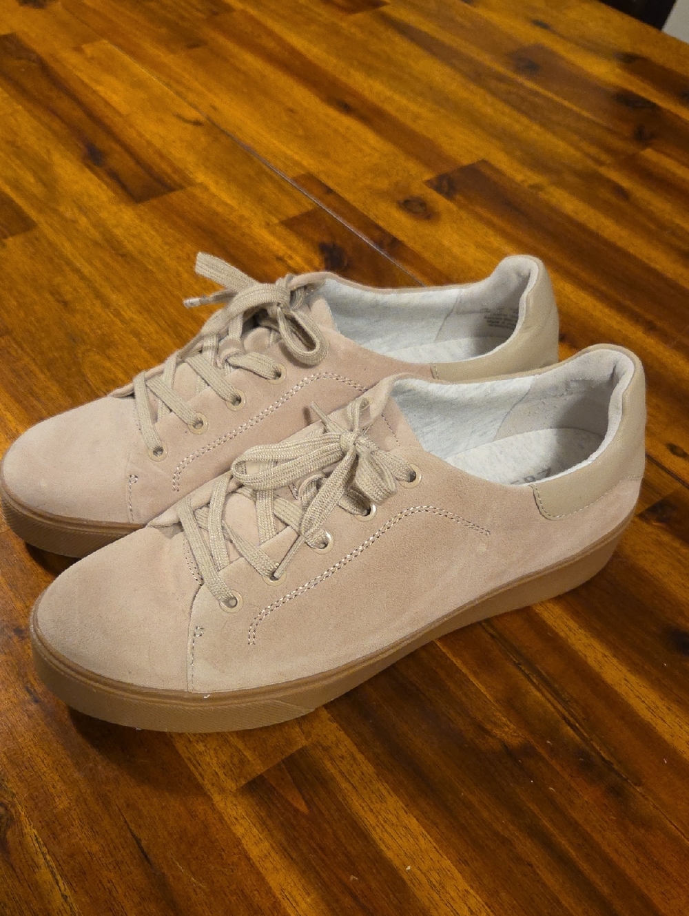 Naturalizer Women's Lace-Up Sneakers in Taupe Suede - Picture 2 of 3